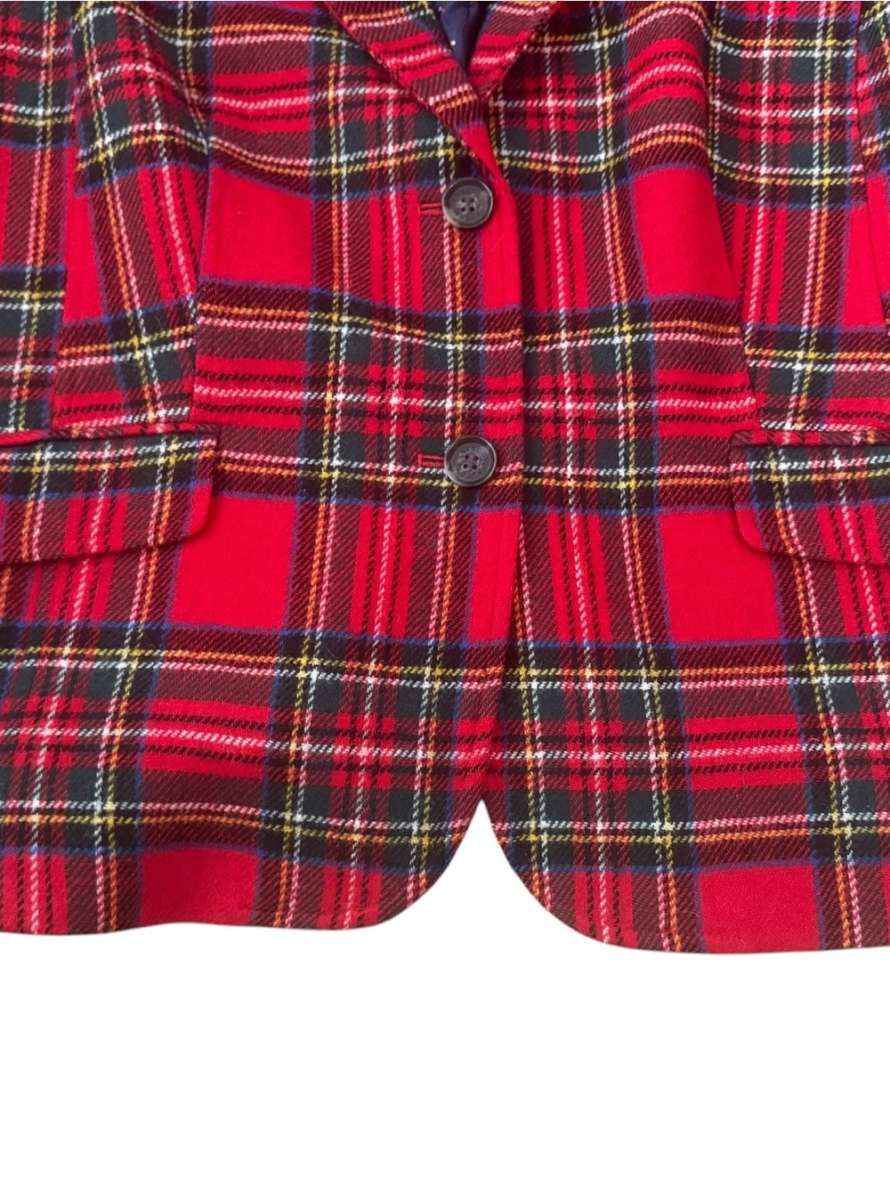 Talbots SHETLAND Wool-blend Plaid Blazer - Picture 5 of 15